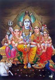 Shiva Family Lord Shiva With Parvati Ganesha Murugan Via Ebay Indian Ash Lord Shiva Family Shiva Lord Shiva