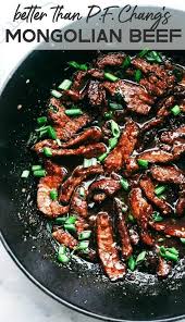 Chang's menu item featuring tender beef with a slightly sweet garlic and ginger sauce. Easy Mongolian Beef Mongolian Beef Mongolian Beef Recipes Best Beef Recipes