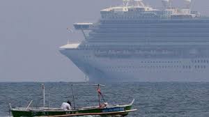 Australia can absolutely demand the cruise ship leave. Ship Tied To Australia Virus Deaths Sails Into Manila Bay Abc News