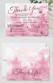 Sakura Pink - Thank You For Your Order Card Zazzlecom Custom Thank You Cards Business Thank You Cards Purchase Card