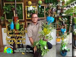 Sembur cat mereka dengan warna neckace jantung: Botol Plastik Kitar Semula Jadi Pasu Bunga Bertingkat Menarik Warna Warni Tutorial Projek Green Diy Youtube