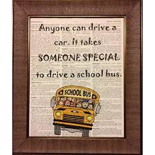 School Bus Driver Quote Dictionary Book Page Artwork Print Picture Poster Home Office Bedroom Nursery Kit Kitchen Wall Decor Print Pictures Home Office Bedroom