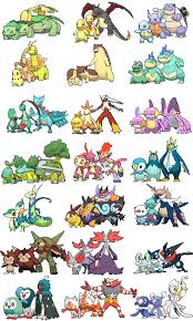 All The Starter Pokemon And Their Evolutions From All 7 Gens So Far Http Www Pokemondungeon Com Pokemon Starters Pokemon Cute Pokemon