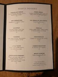 Desert Menu We Passed On This Photo De Mr Porter Amsterdam Tripadvisor