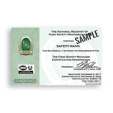 In addition, food service professionals learn about risk management (food service industry and sanitation) issues, best practices for food safety, and the since 1937, the national environmental health association (neha) has provided nationally recognized food safety training in both the public. Manager Certificate Reprint Nrfsp Com