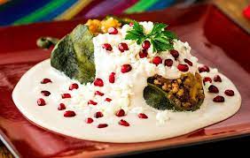 Chiles en nogada (chilies in walnut sauce) is a classic mexican dish, and is a specialty of the city of puebla. Chiles En Nogada V V Supremo Foods Inc