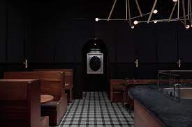 Dark Walls Cement Tile Floor By Workstead Dpages Elegant Restaurants Restaurant Interior Atlanta Restaurants