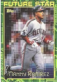 Ramirez began playing in brooklyn's youth service league at the age of 14 and did so for five years until around the time this photo for his 1992 topps rookie card was likely taken. Manny Ramirez 1994 Topps Future Star Baseball Card 2