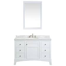 (1) — write a review. Eviva Evvn514 42wh New York 42 Inch Bathroom Vanity With White Marble Carrera Counter Top And Sink Eviva