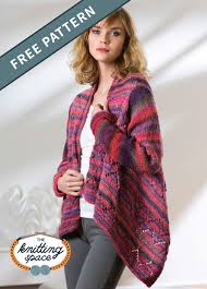 More free women's sweater patterns: Drape Front Knitted Cardigan Free Knitting Pattern