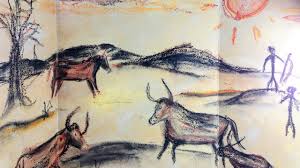 Prehistoric Cave Painting Mixed Media Art Project For Kids Stone Age Art Cave Paintings Art