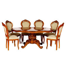 Early 20th Century Baroque Table And Chairs Hand Carved Blond Walnut Modern Dining Room Set Dining Room Sets Table And Chairs