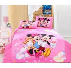 Pink Minnie Mouse And Mickey Mouse With Teddy Bear Bedding Minnie Mouse Bedroom Decor Kids Bedroom Decor Disney Bedding Sets
