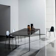 Neworrin white oval dining table. Slim Rectangular Glass Dining Table Klarity Glass Furniture