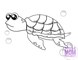 Dogs love to chew on bones, run and fetch balls, and find more time to play! Free Printable Turtle Coloring Page Simple Mom Project