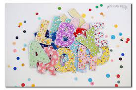 Handmade 26 pcs of beautiful felt and embroidery 2d interactive softies. Diy Sewn Fabric Alphabet Letters Pattern Template