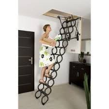 Fakro Lst Insulated Scissor 8 17 Ft To 9 17 Ft Rough Opening 27 5 In X 31 5 In Scissor Steel Attic Ladder With 350 Lbs Capacity Lowes Com Attic Ladder Attic Stairs Pull Down Loft Ladder