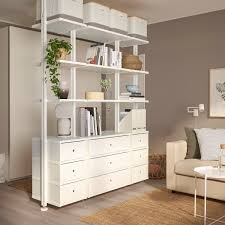 Elvarli 3 Elemente Weiss Ikea Osterreich Bibliotheque Paravent Cloison De Separation Bibliotheque Diviseur De Chambre