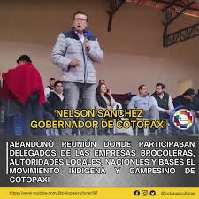 Diálogo sobre Sequía en Cotopaxi: Nelson Sánchez se Retira