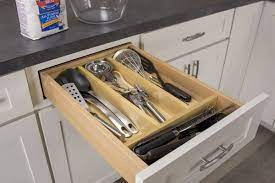 Empty the content of each drawer and make sure to keep all the utensils and kitchen accessories separated. Utensil Drawer Factory Installed Utensil Drawer Insert