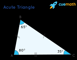 Classify the triangle based on angle measures and side lengths: Acute Triangle Properties Formulas Area Perimeter Examples