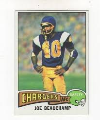 1975 TOPPS FOOTBALL JOE BEAUCHAMP SAN DIEGO CHARGERS #124