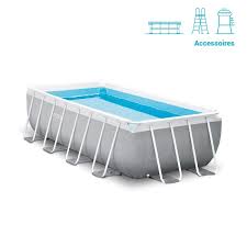 Kit Piscine Prism Frame Rectangulaire Intex 4 88 X 2 44 X 1 07 M