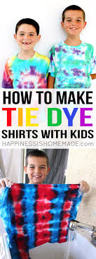 There are different methods that you can use to get different techniques, but the most common is using string, rubber bands, and even zip ties. How To Tie Dye Shirts With Kids Happiness Is Homemade