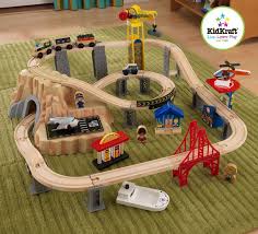 60 Piece Train Set Wooden Train Set Playset Kidkraft