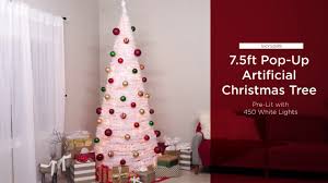 If you've already begun the hunt for. Sky5099 7 5ft Pre Lit Pop Up Artificial Christmas Tree Holiday W 450 White Lights Stand White Youtube