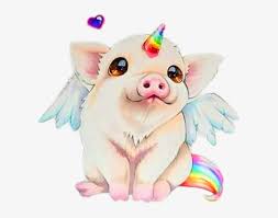 I made this in celebration of the my little pony movie coming out this week! Piggy Unicorn Pig Cute Animal Fantacy Creative Remixit Cute Pig Unicorn Drawing 594x567 Png Download Pngkit