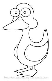 Now draw the duck's eyes. Sketching A Duck Cartoon That Looks Great