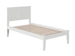The drawers can be positioned on either the right or left side of the bed to accommodate any room layout, no matter how small.wood slats positioned. Atlantic Furniture Madison White Open Foot Board Twin Xl Platform Bed