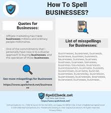 How To Spell Businesses And How To Misspell It Too Spellcheck Net