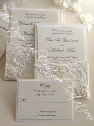Gia Vintage Pearl And Sequin Lace Couture Panel Pocket Wedding Invitation W Rsvp Card Crea Lace Wedding Invitations Wedding Invitation Cards Wedding Cards