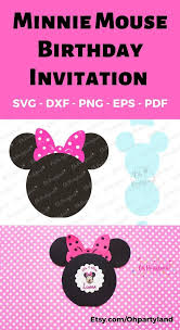 Download Minnie Mouse Invitation Svg File Dxf Png Pdf Eps File Etsy Minnie Mouse Invitations Minnie Mouse Birthday Invitations Mickey Mouse Invitation