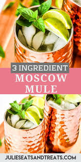A Three Ingredient Cocktail This Quick And Easy Moscow Mule Is Made With Vodka Ginger Beer A Cocktail Recipes Easy Mixed Drinks Recipes Family Friendly Meals