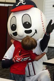 The atlanta braves unveiled their new mascot, blooper, at chop fest. Homer