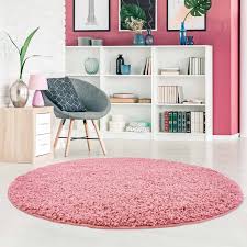 Kombinieren sie einen viereckigen teppich mit einem runden teppich. Runde Teppiche Pastell Rosa Trendcarpet De