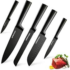 Check spelling or type a new query. Knife Set Hobo 5 Piece Kitchen Knives Set Black Knife Sets Professional With Sharp Chefs Knife Bread Knife Santoku Knife Utility Knife Pairing Knife Amazon Co Uk Home Kitchen