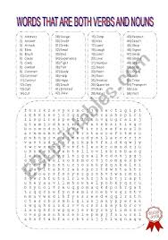 Appeal, sponsor, delay and other. Words That Are Both Verbs And Nouns Esl Worksheet By Nessita77