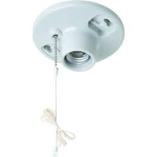 Kichler 8653 2 light flush mount indoor ceiling fixt. Satco Porcelain Pull Chain Ceiling Socket Medium Base Ivory Hd Supply