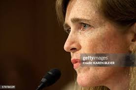 Declan Power Sunstein hugs his mother, Samantha Power, the nominee to...  News Photo