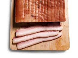 Instructions start by mixing the dry cure, mustard powder, brown sugar, and ground pepper together. Homemade Bacon Recipe Michael Symon Food Network