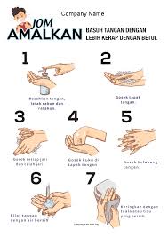 Mencuci tangan adalah langkah paling dasar, murah, dan efektif untuk mencegah penularan penyakit harian seperti batuk, pilek, diare, dan mata merah mencuci tangan yang benar harus dilakukan dengan sabun dan air yang mengalir. Poster Kinabalu Print Shop Page Eight