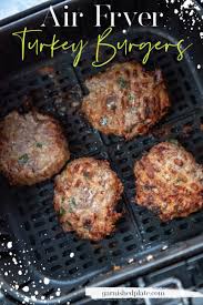 Give in to the juicy and tender turkey patty that has a crispy. Air Fryer Turkey Burgers Garnished Plate
