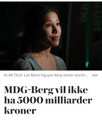 Gruppeleder for venstres bystyregruppe i oslo, hallstein bjercke, opplyser om at venstre går inn for mistillit mot lan marie berg (mdg). Lan Marie Nguyen Berg Fotos Facebook