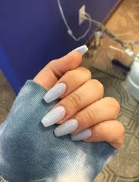 Professionally performed and coffin nails pattern on nails can be done not only with the help of with dots, you can create a simple manicure peas and other coffin nails. Simple Coffin Nail Designs Blue