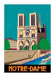 Affiche Notre Dame de Paris par l'artiste Paul Thurlby - Sergeant Paper