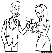Clipart happy new year coloring page 1. New Year Eve Online Coloring Pages